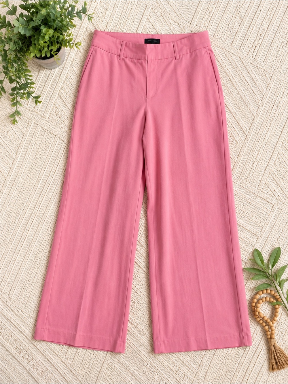 Zara Rose-Pink Wide-Leg Trousers